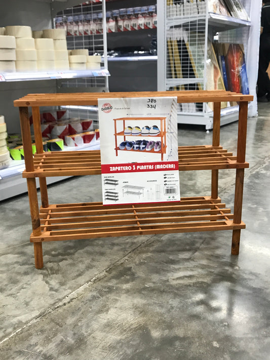Zapatero Madera De tres Plantas