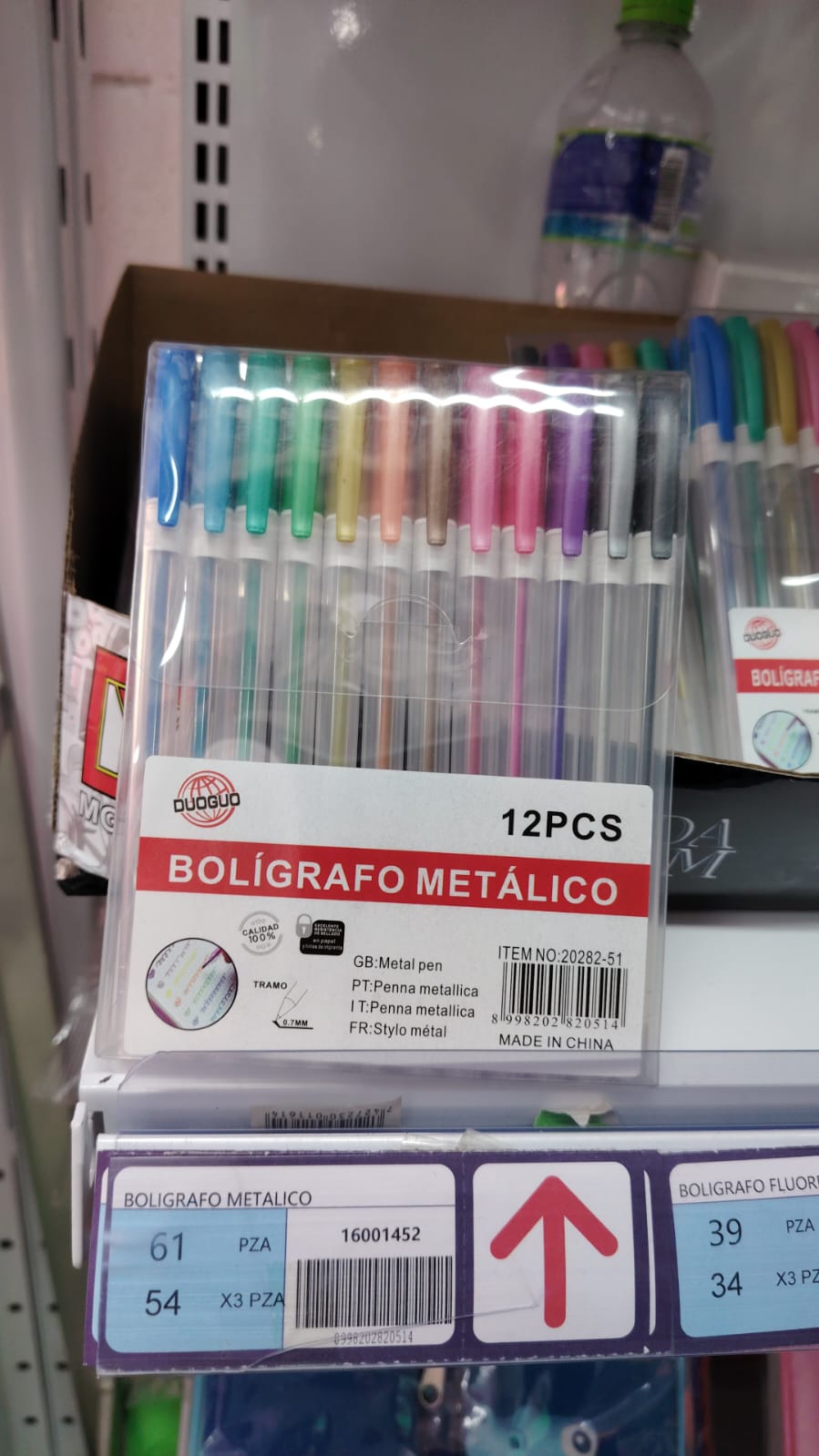 Bolígrafo metálico 12pc