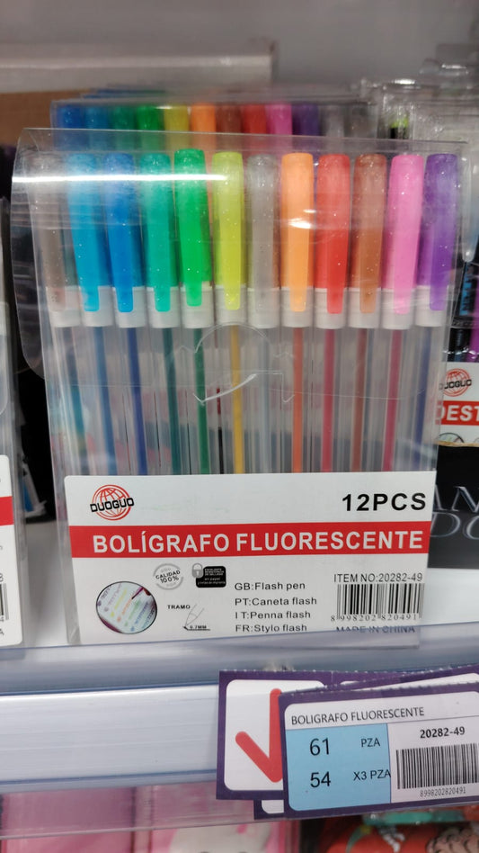 Bolígrafo fluorescentes 12pc