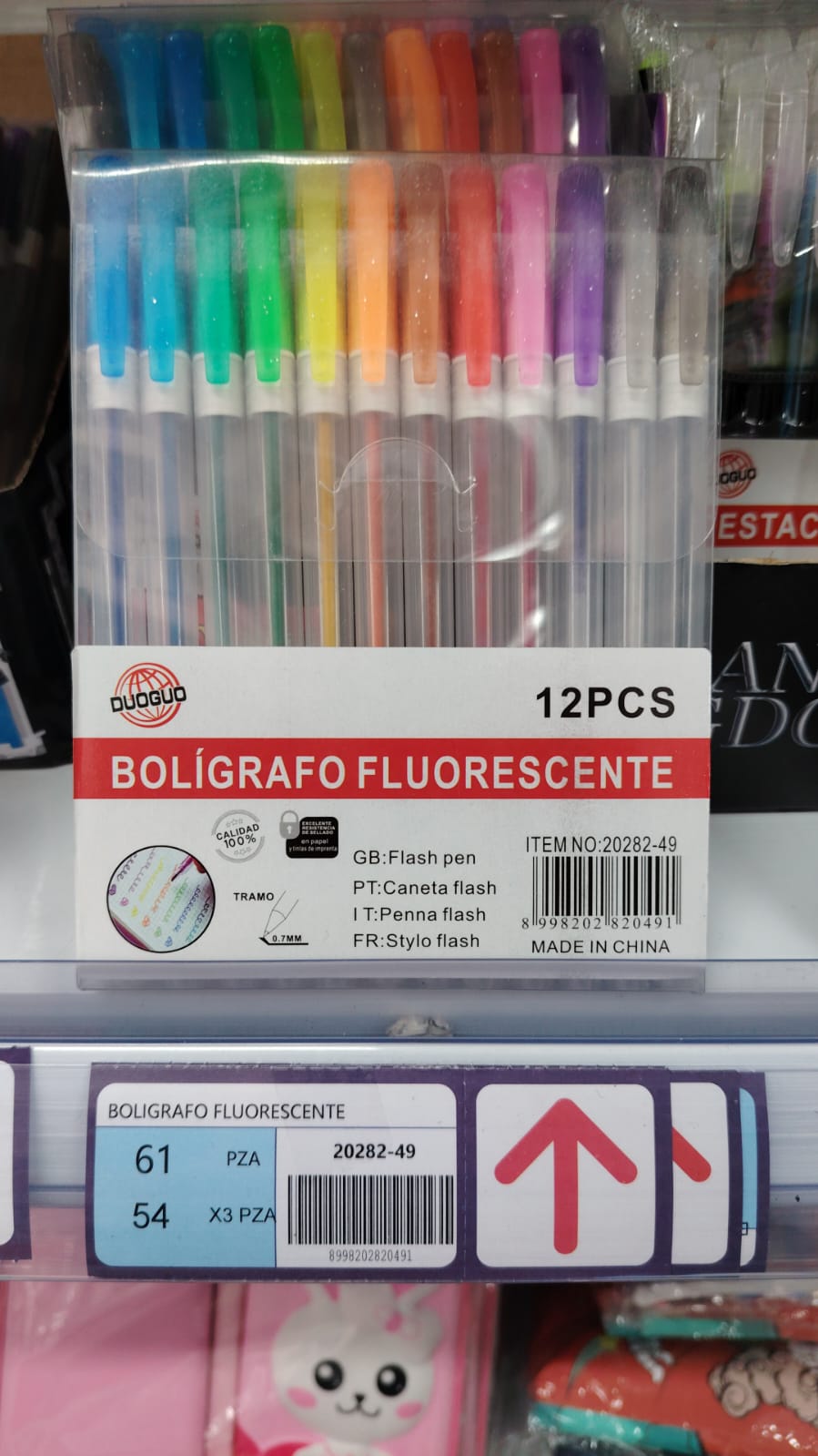 Bolígrafo fluorescentes 12 pcs