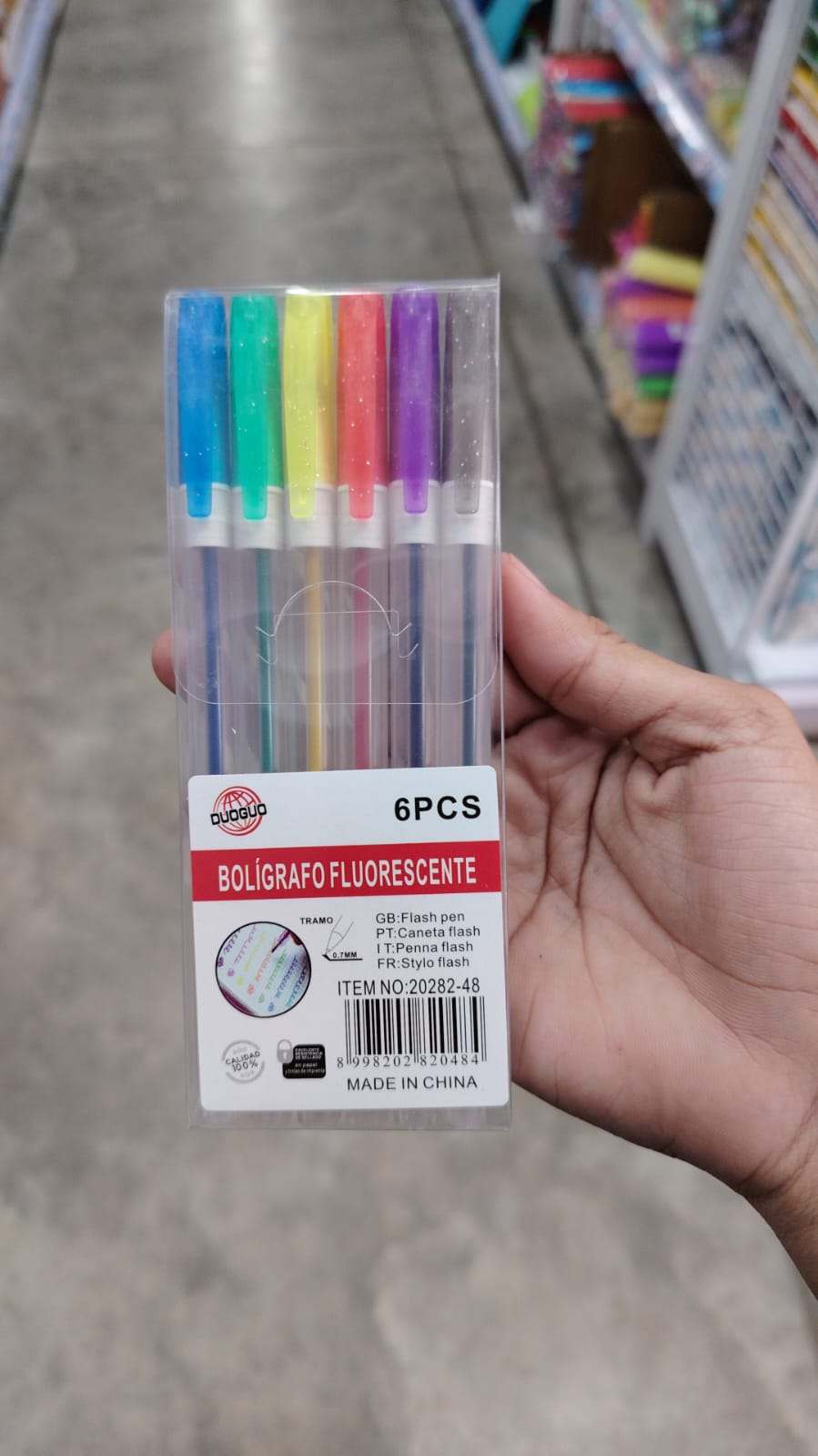 Bolígrafo fluorescentes 6pc
