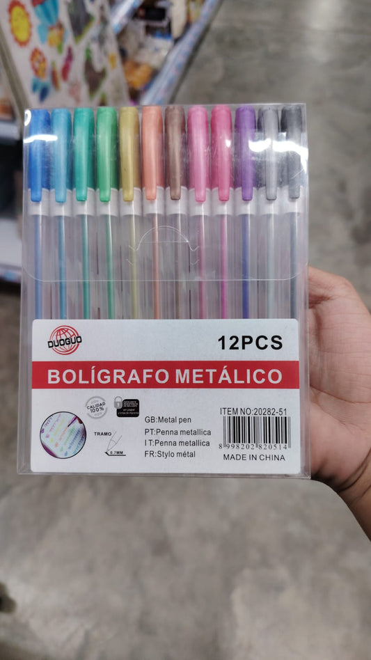 Bolígrafo metálico 12pc