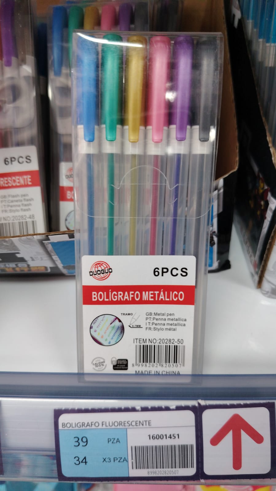 Bolígrafo fluorescentes 6pc