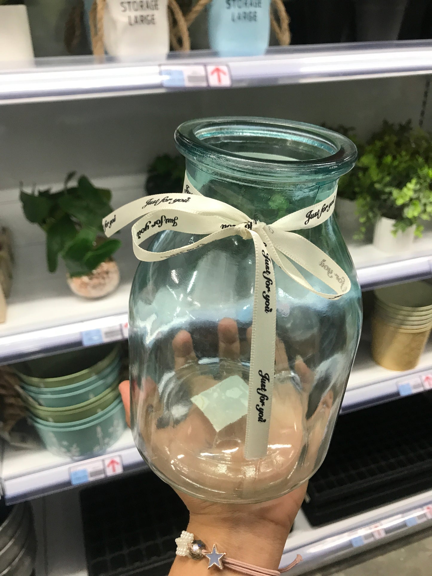 Florero/vidrio/diagonal