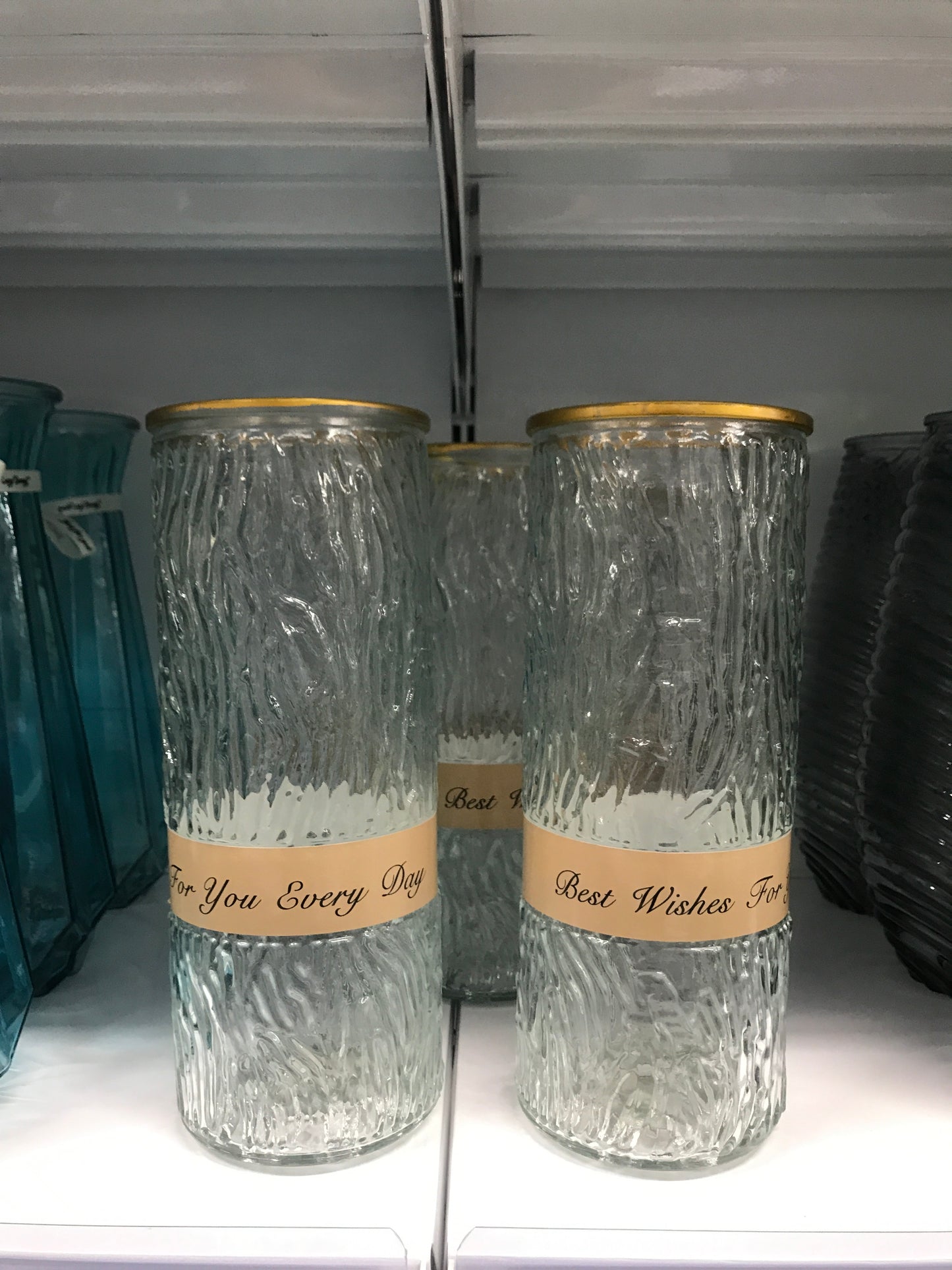 Florero/vidrio/diagonal