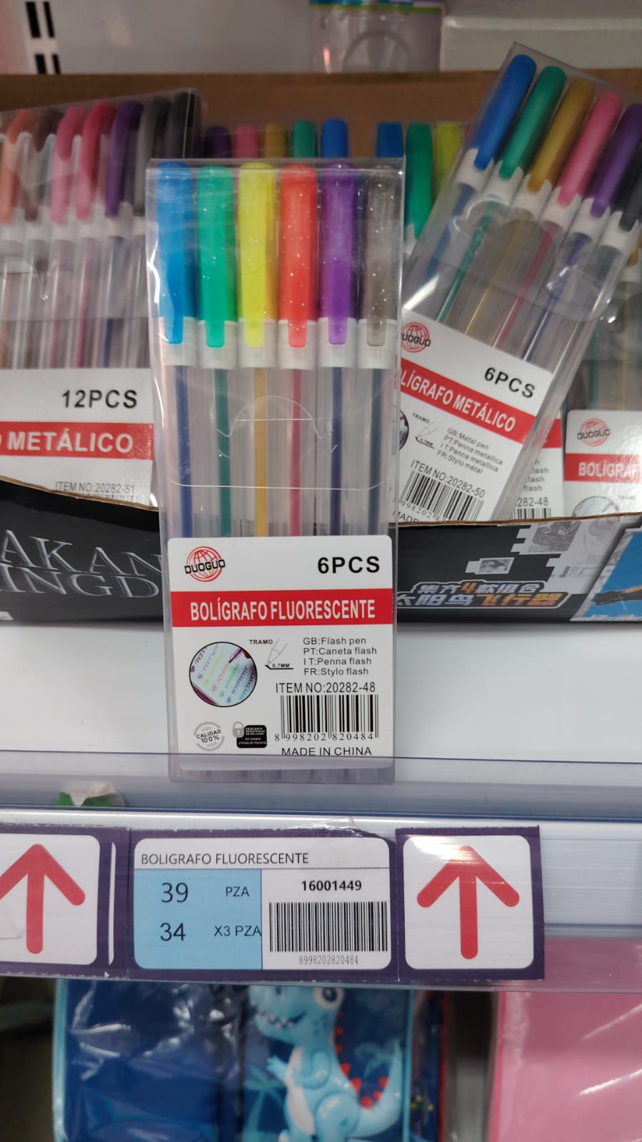 Bolígrafo fluorescentes 6pc
