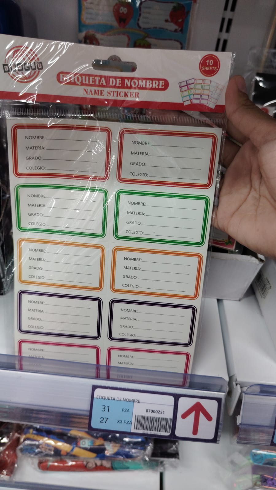 Etiqueta de nombre