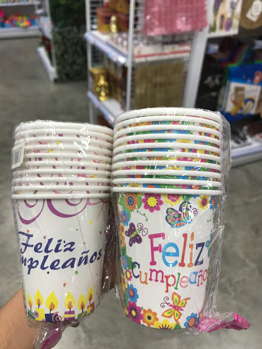 Vaso de cumpleaños/papel