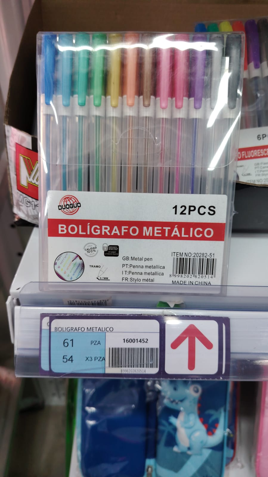 Bolígrafo metálico 12pc