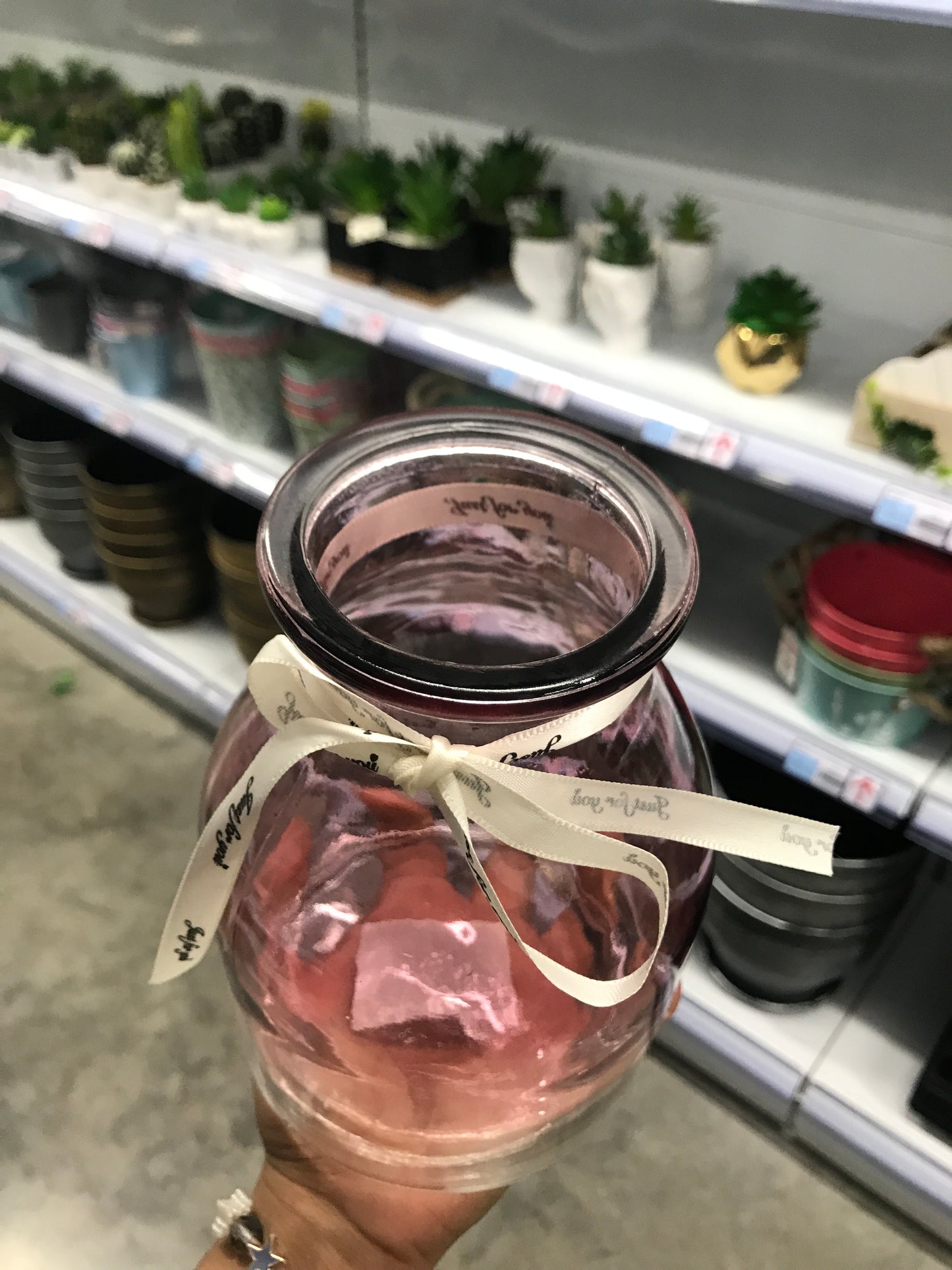 Florero/vidrio/diagonal