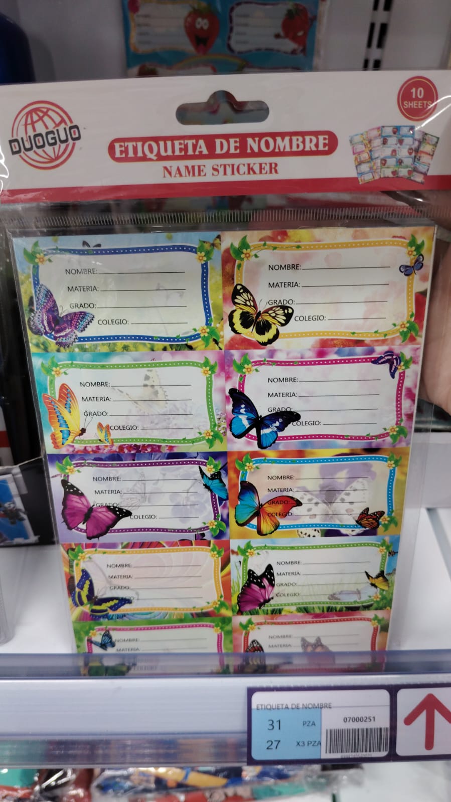 Etiqueta de nombre