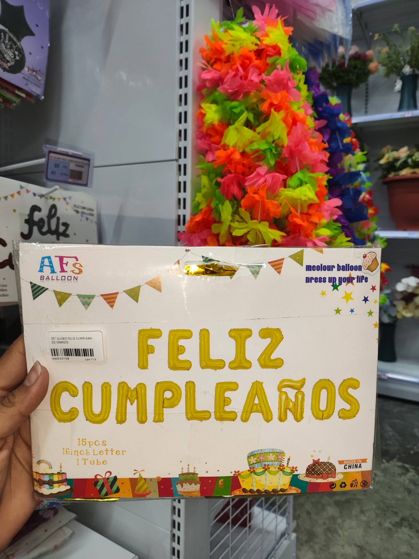 Set globo feliz cumpleaños/grande