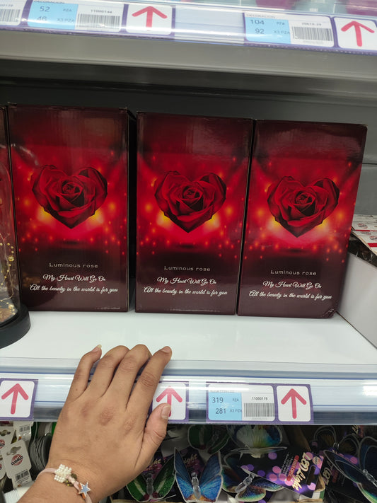Rosa con luz