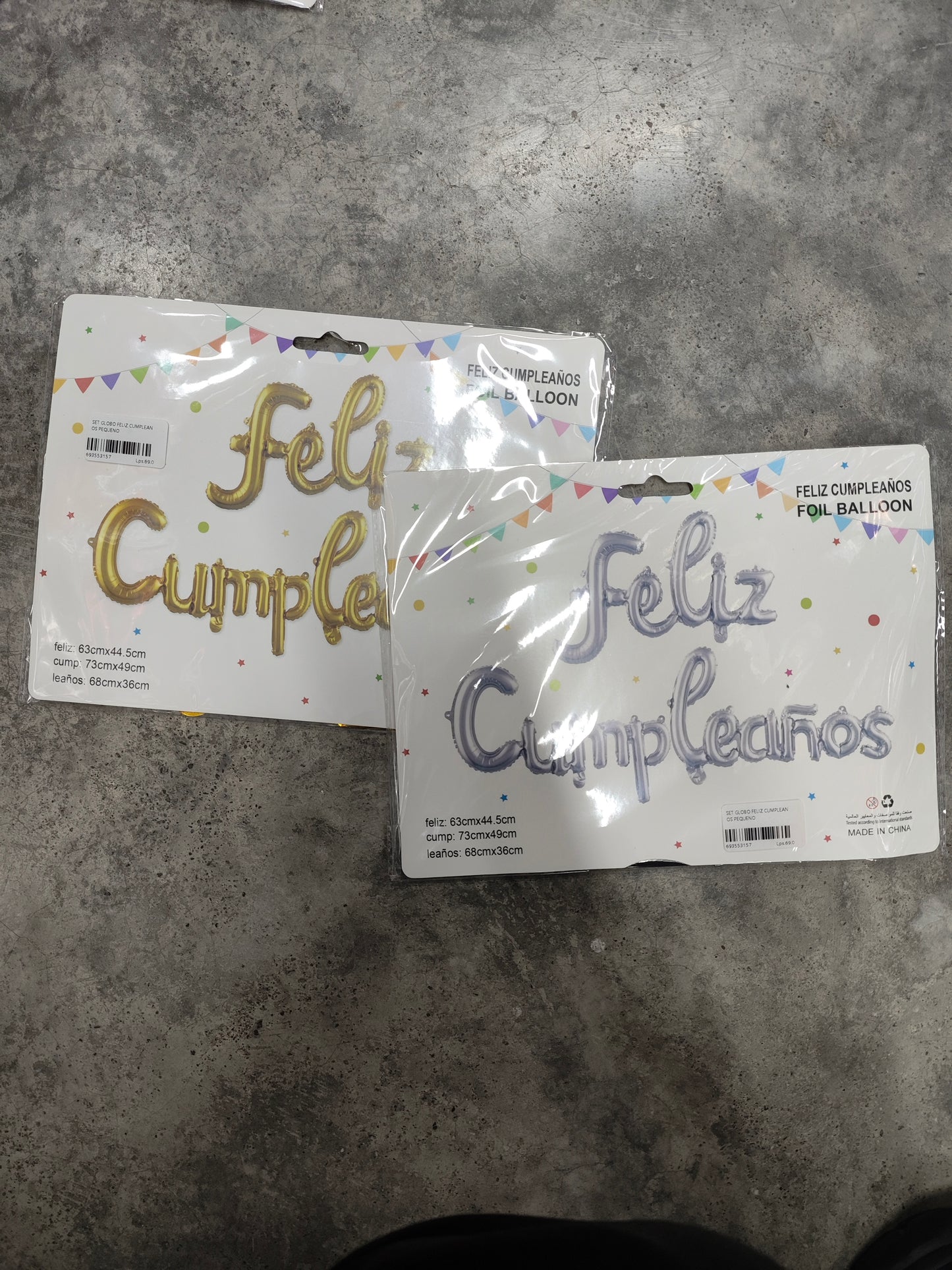 Set globo feliz cumpleaños/pequeño