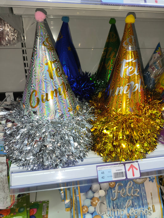 Sombrero de cumpleaños brillante