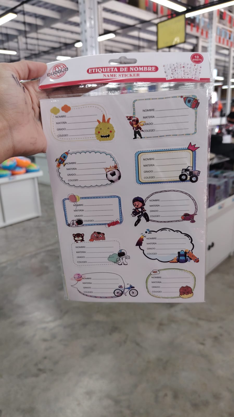 Etiqueta de nombre