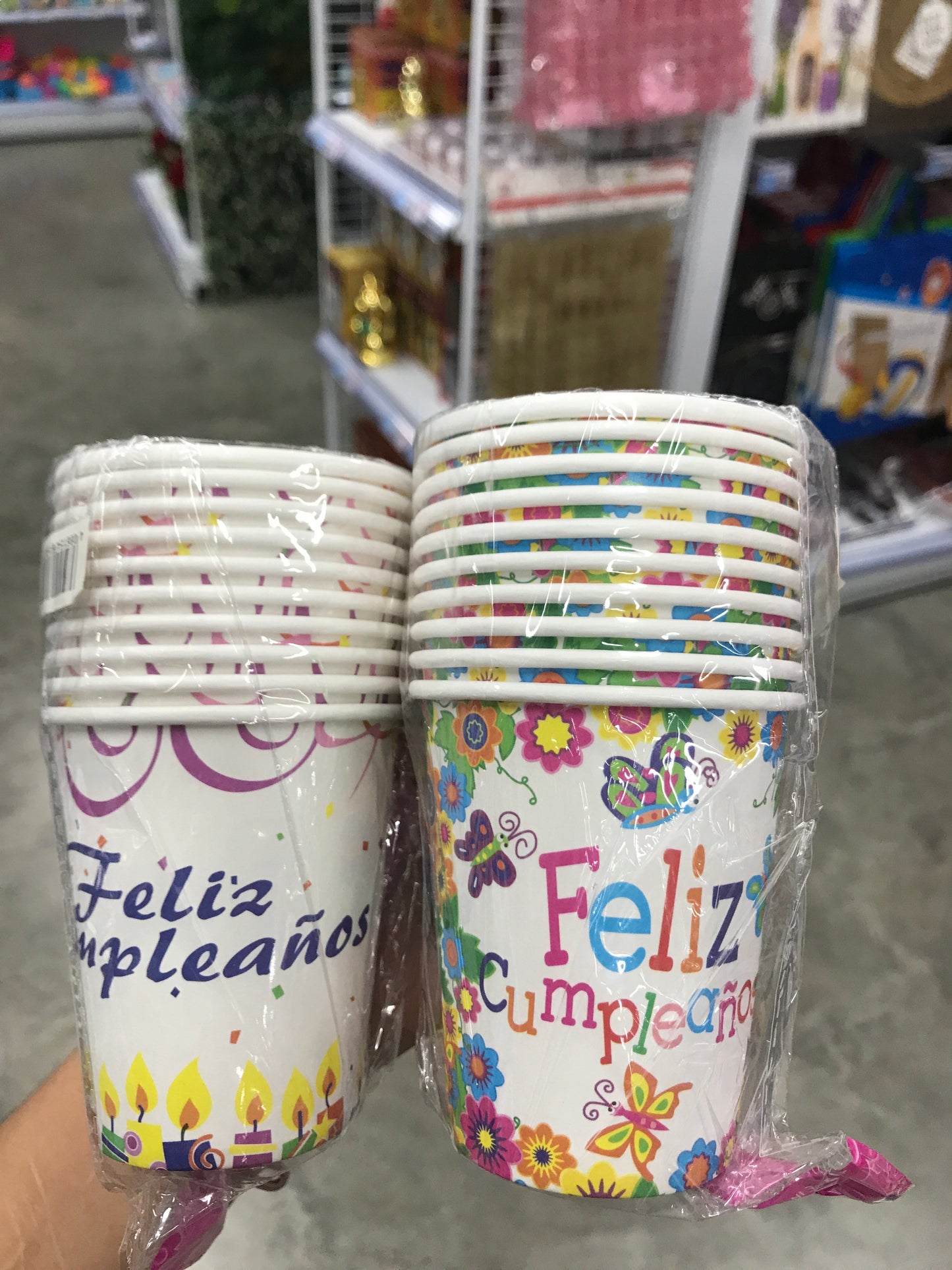 Vaso de cumpleaños/papel