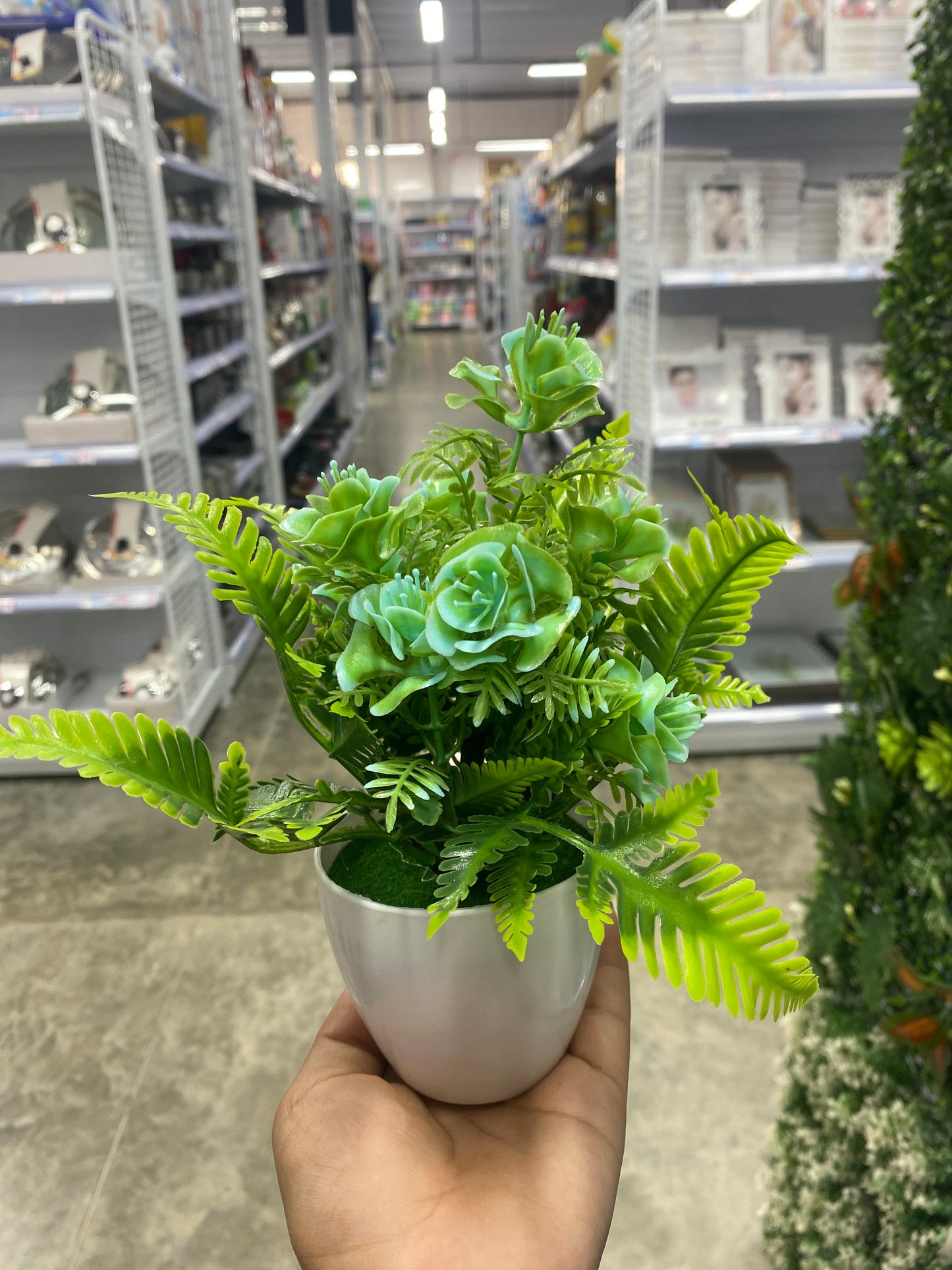 Maceta con rosa mini /Artificial