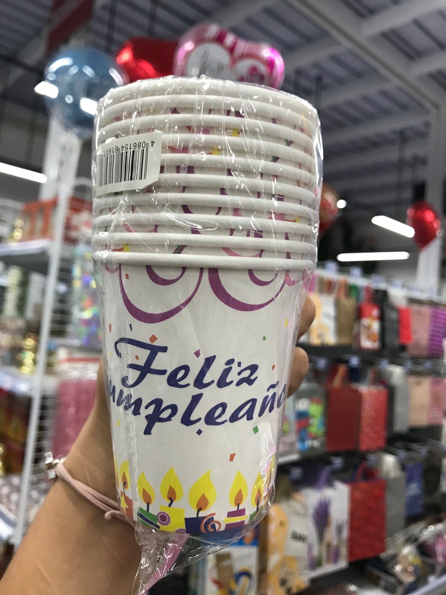 Vaso de cumpleaños/papel