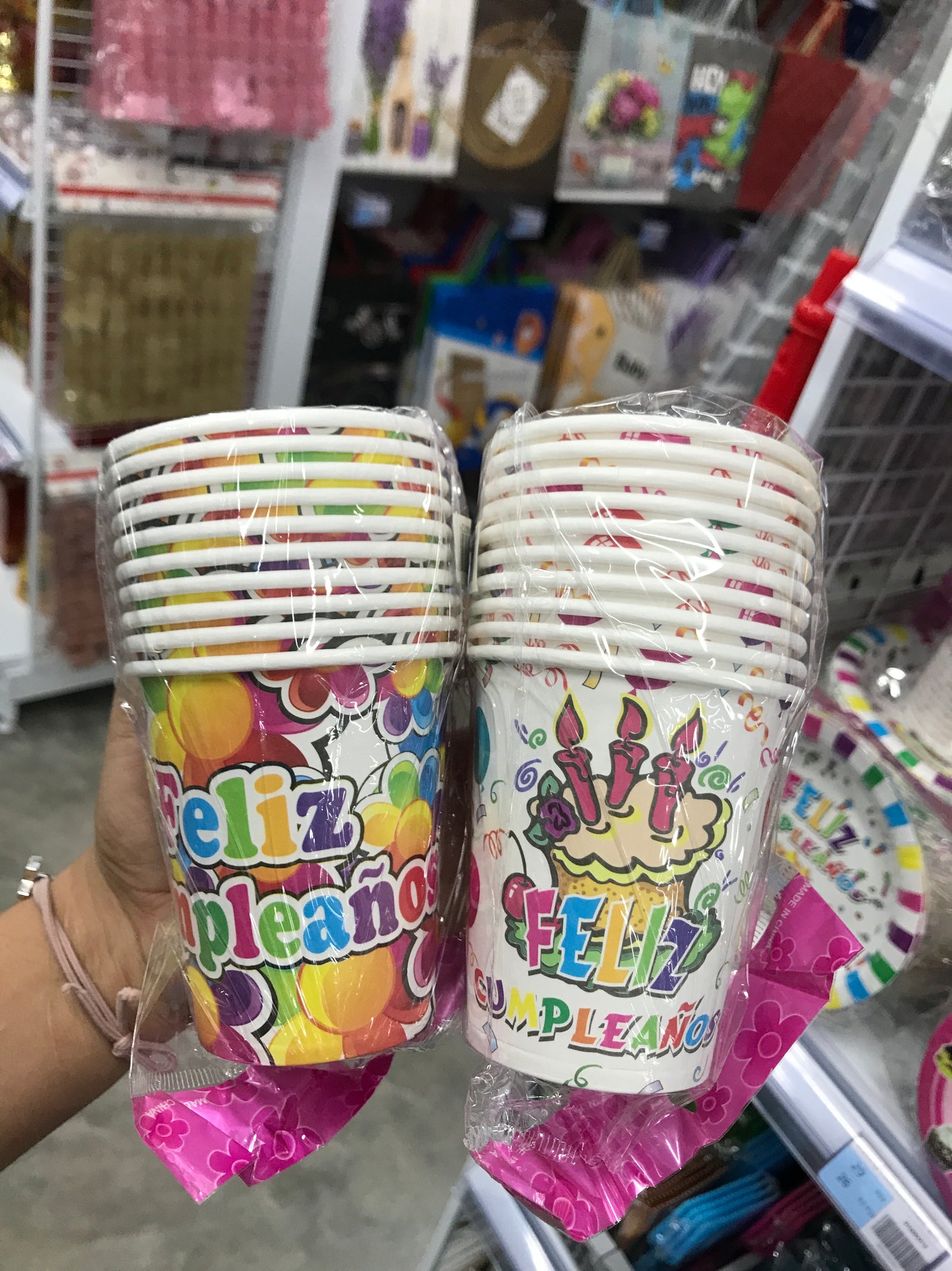 Vaso de cumpleaños/papel
