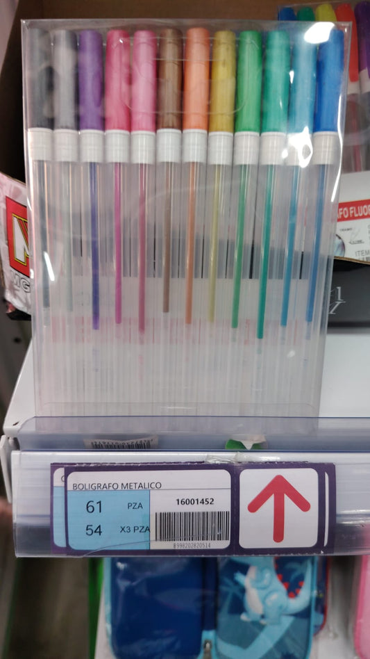 Bolígrafo metálico 12pc