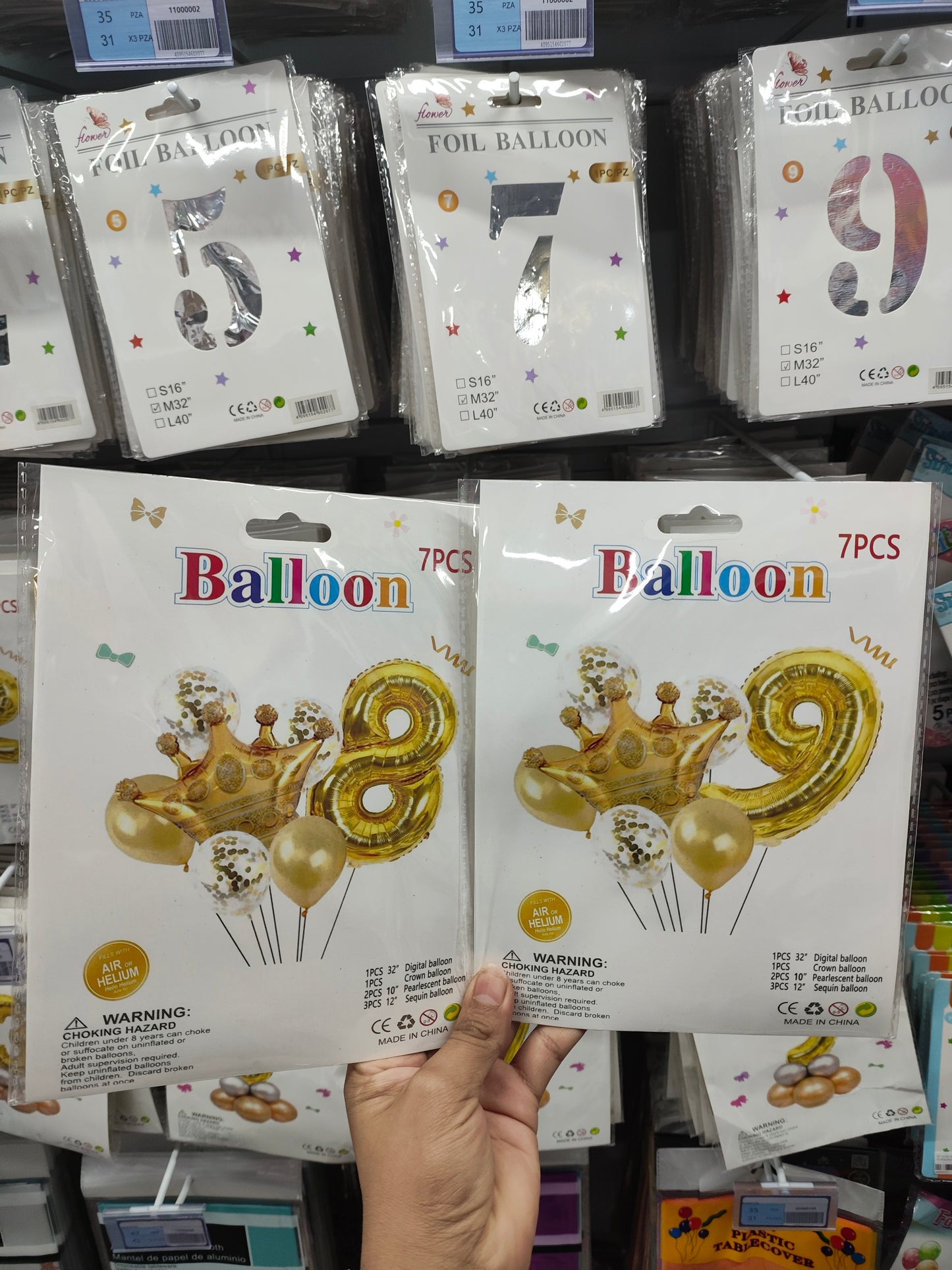 Bouquet globo/dorado/32