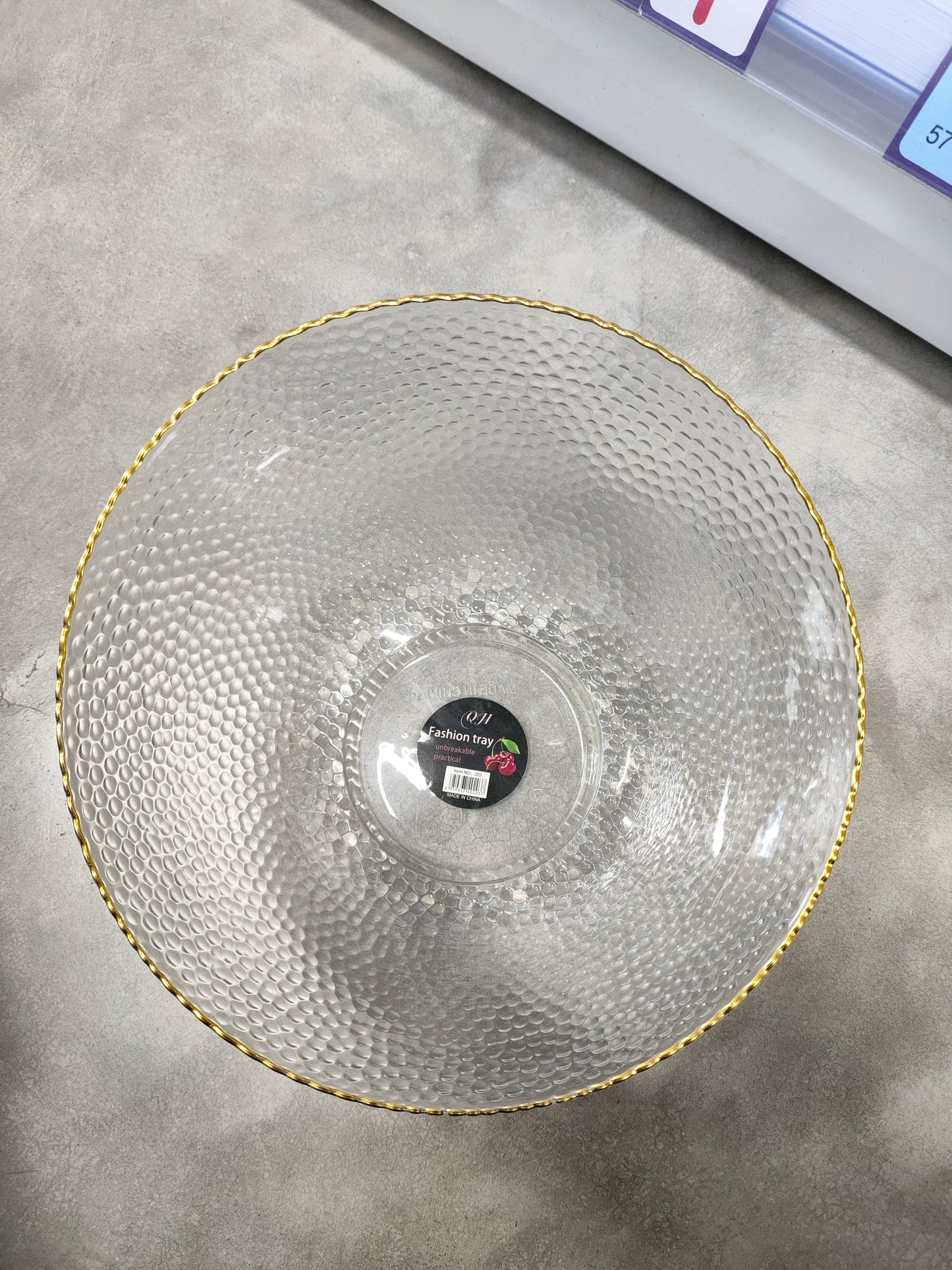 CANASTA /FRUTA/BORDE DORADO