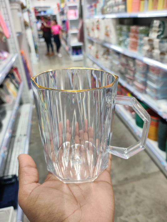 TAZA/PLAST/BORDE ORO